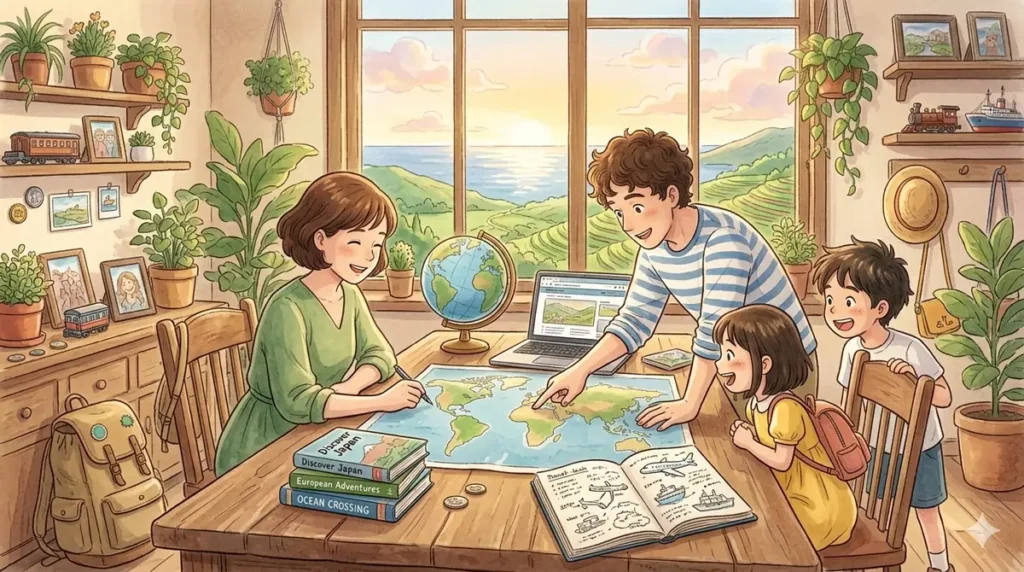 illustration préparatifs voyage