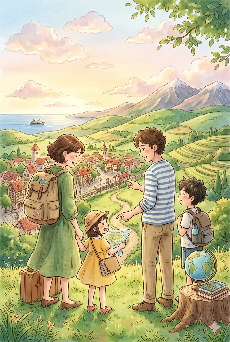 Illustration école voyage exemple du Pérou généré par IA